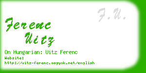 ferenc uitz business card